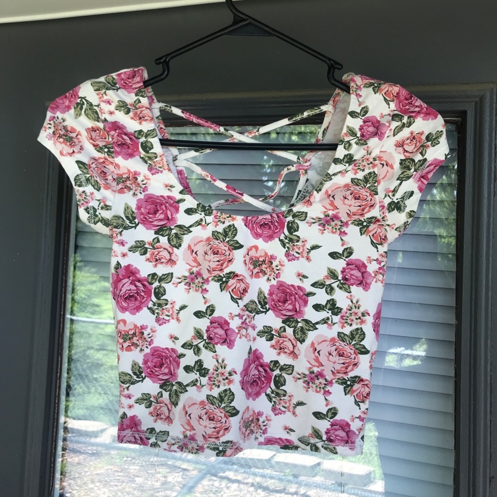 Forever 21 floral crop top
